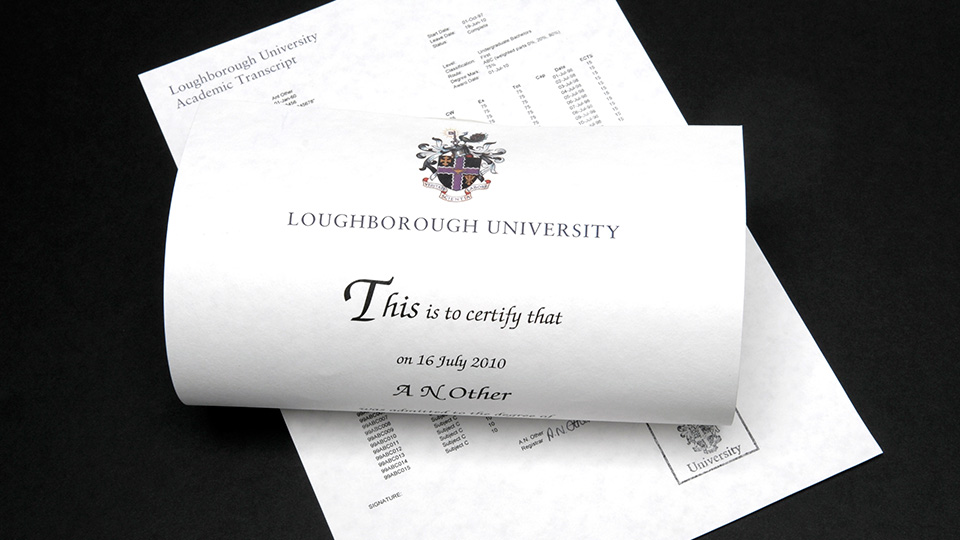 Degree certificates