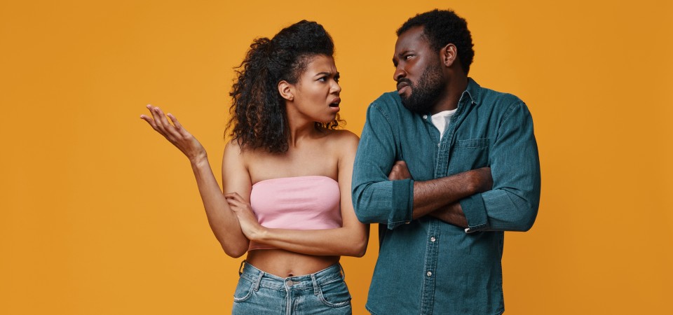 A couple arguing