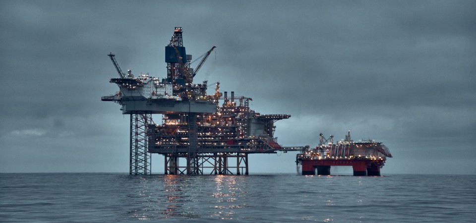 A UK oil rig