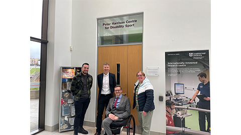 phd student Adam with his assessors and supervisors following his PhD viva