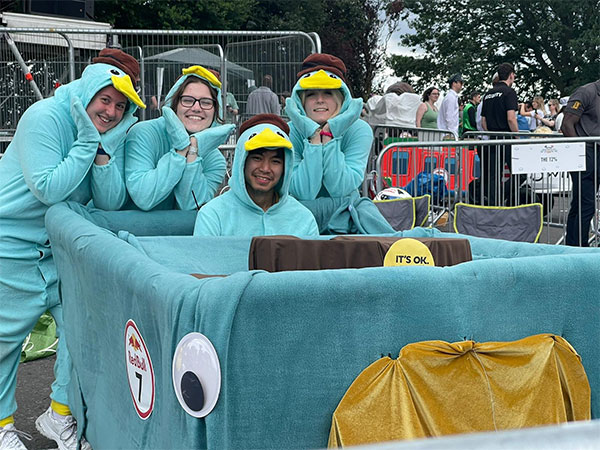 Zoe and her team at the Red Bull Soapbox Race.