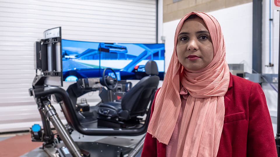 Samia with engineering simulator equipment