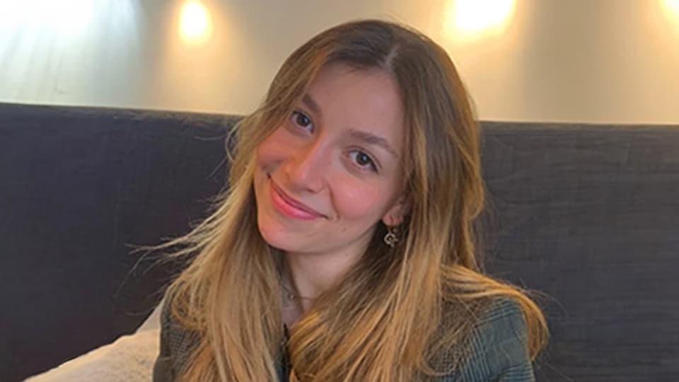 Sofia sat on sofa