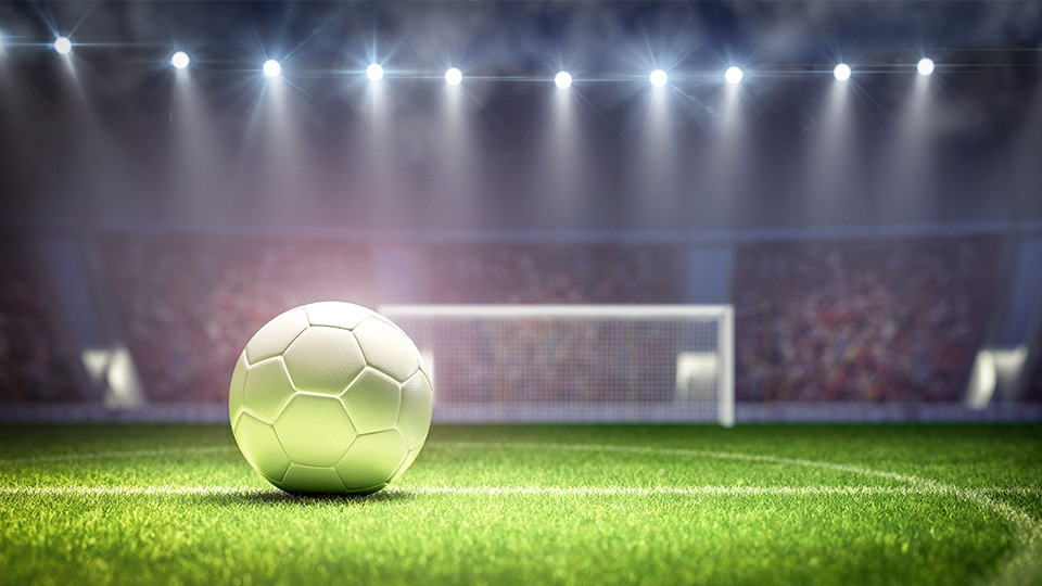 Football on field