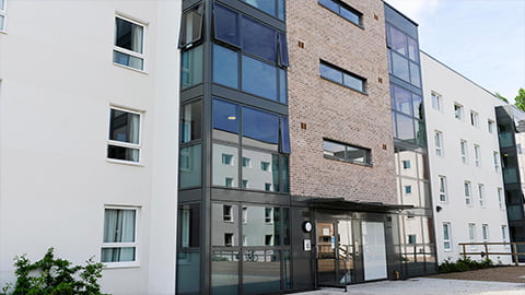 Exterior view of Robert Bakewell student accommodation