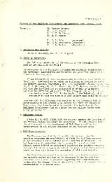 Typed page of minutes from the Loughborough University Building Subcommittee, circa 1954.