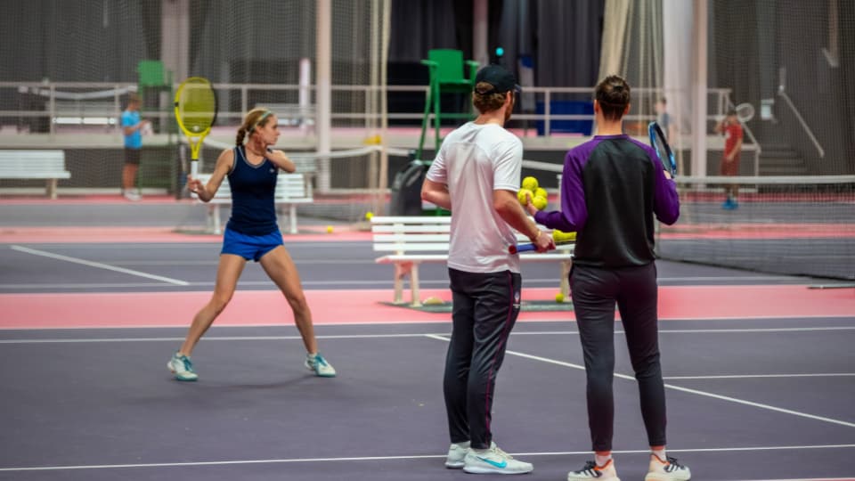 indoor tennis court