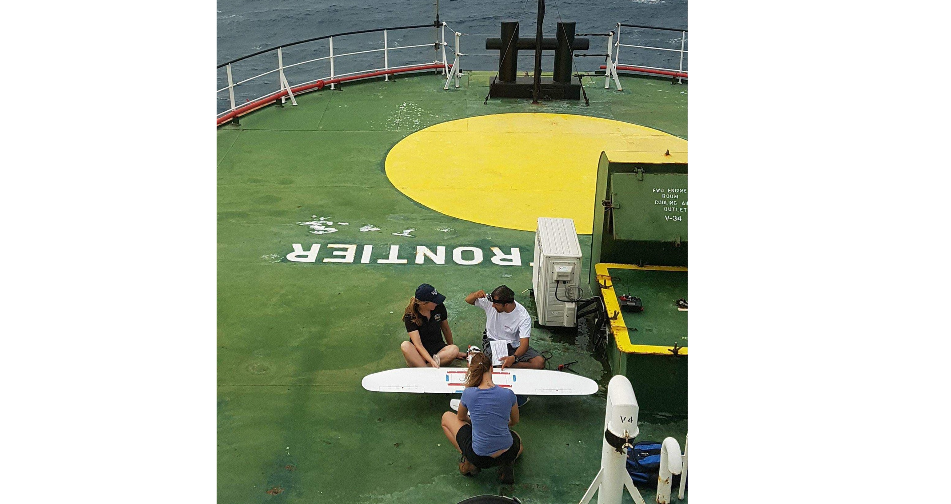 Mel and team on patrol boat. 