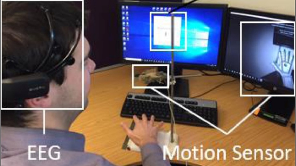 EEG test setup