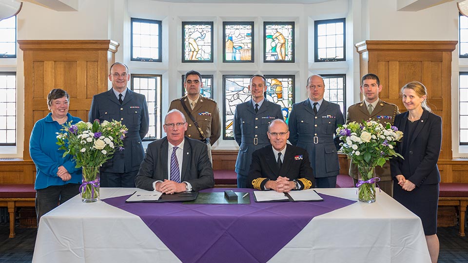 Memorandum of Understanding signing with military officials and university staff