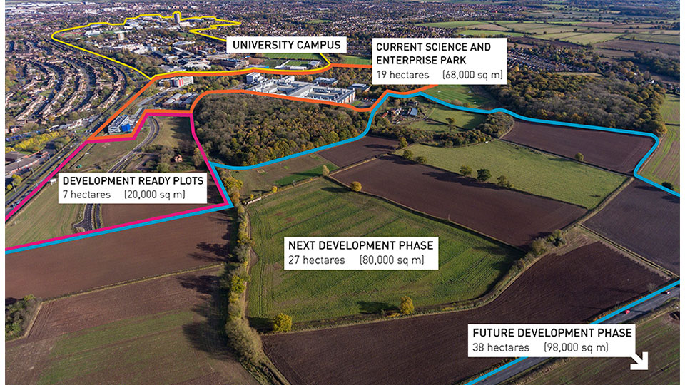 Aerial shot of LUSEP updated plan