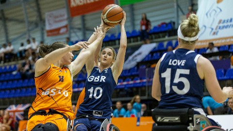 wheelchair basketball in action