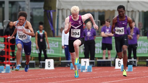 athlete Zak Skinner competing 