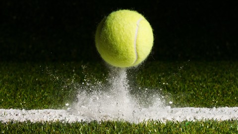 a tennis ball