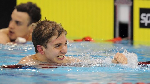 James Hollis in the pool.