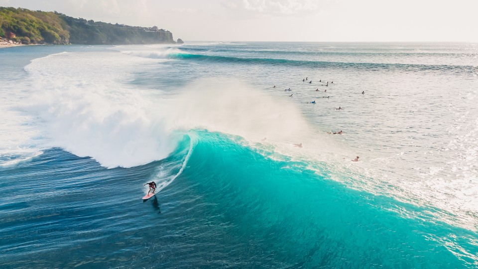 a surfer in action