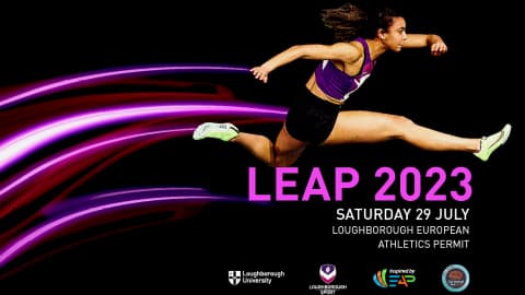 promotional poster for Loughborough European Athletics Permit (LEAP)