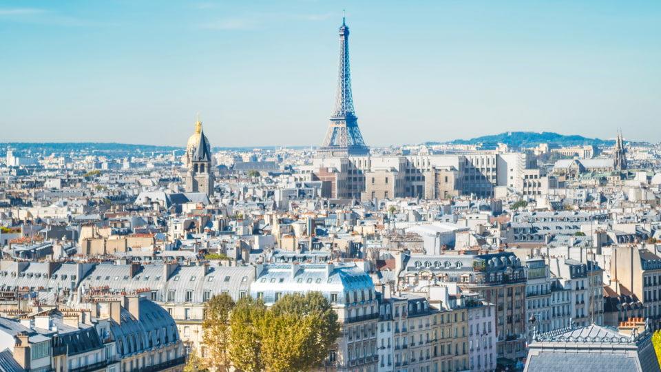 A birds eye view of Paris, France