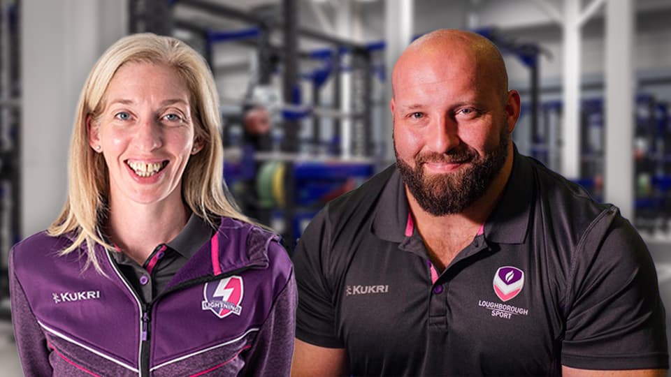 A double head shot of new Loughborough Sport directors Liv Murphy and Rich Ellis