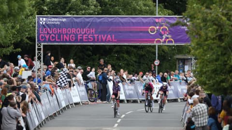 Lucy Hall crosses the line to win the Jose Gilbert Memorial Trophy.