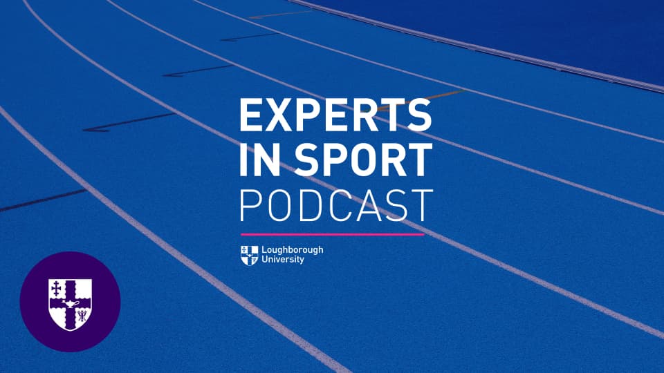 a logo for the experts in sport podcast