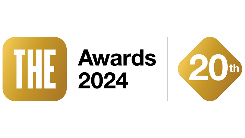 gold graphic which says 'THE Awards 2024'